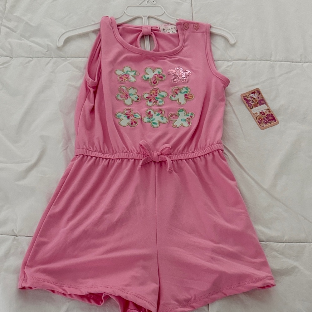 Charming Pink Floral Kids Bodysuit